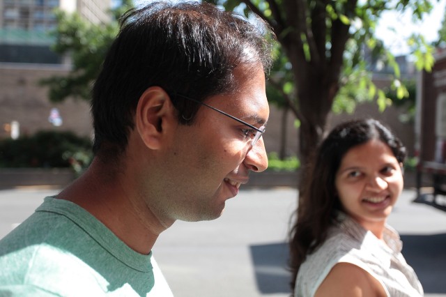 Subhash Khot and his wife.