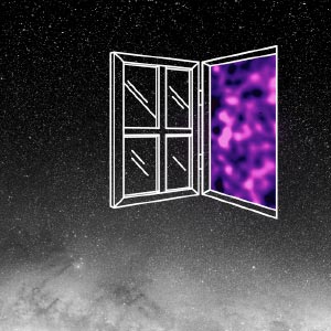 Illustration: window showing dark matter map
