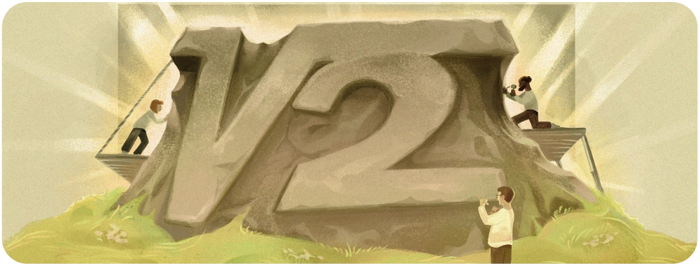 Square root of two in stone surrounded by people