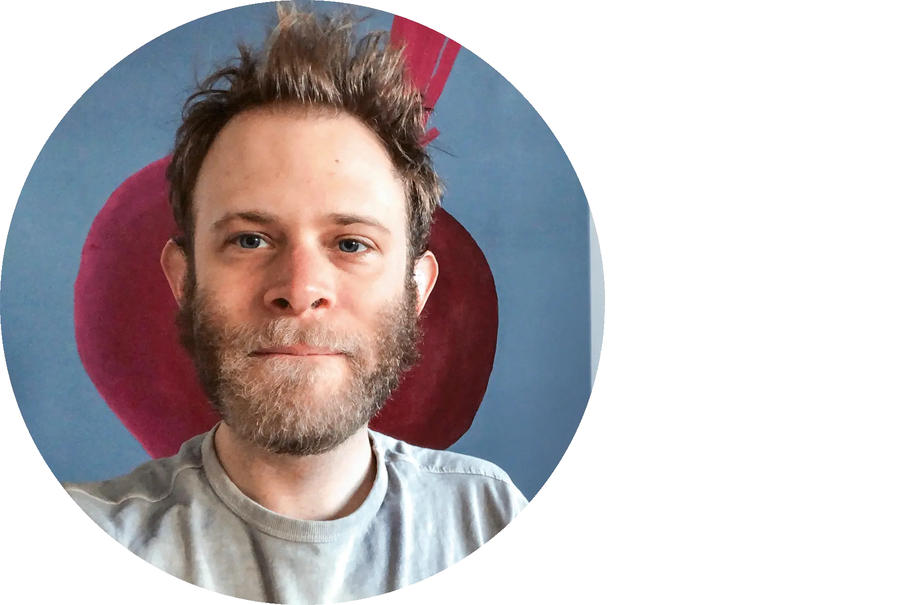 A man in a gray shirt