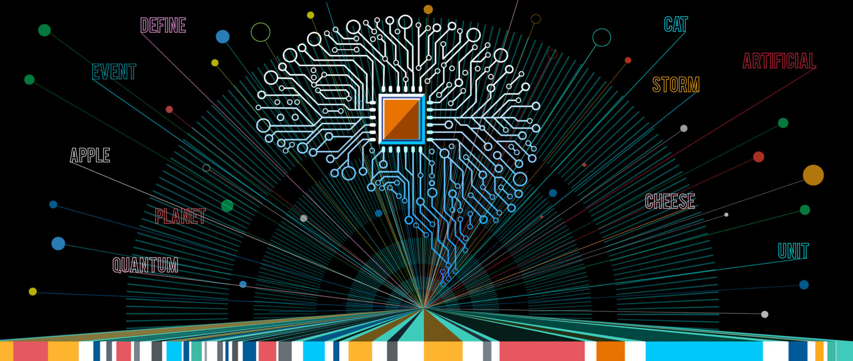 A brain represented by neural networks