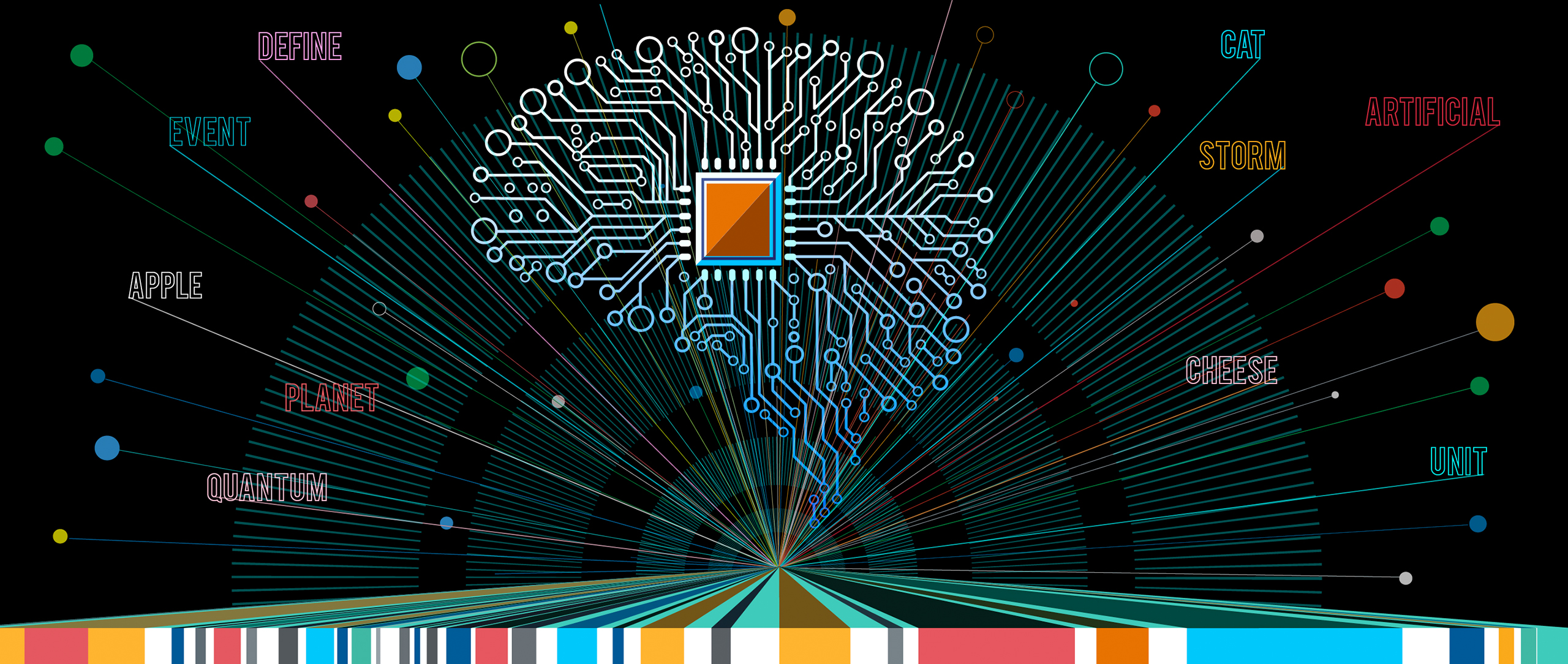 A brain represented by neural networks