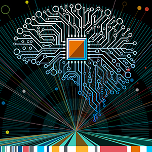 A brain represented by neural networks