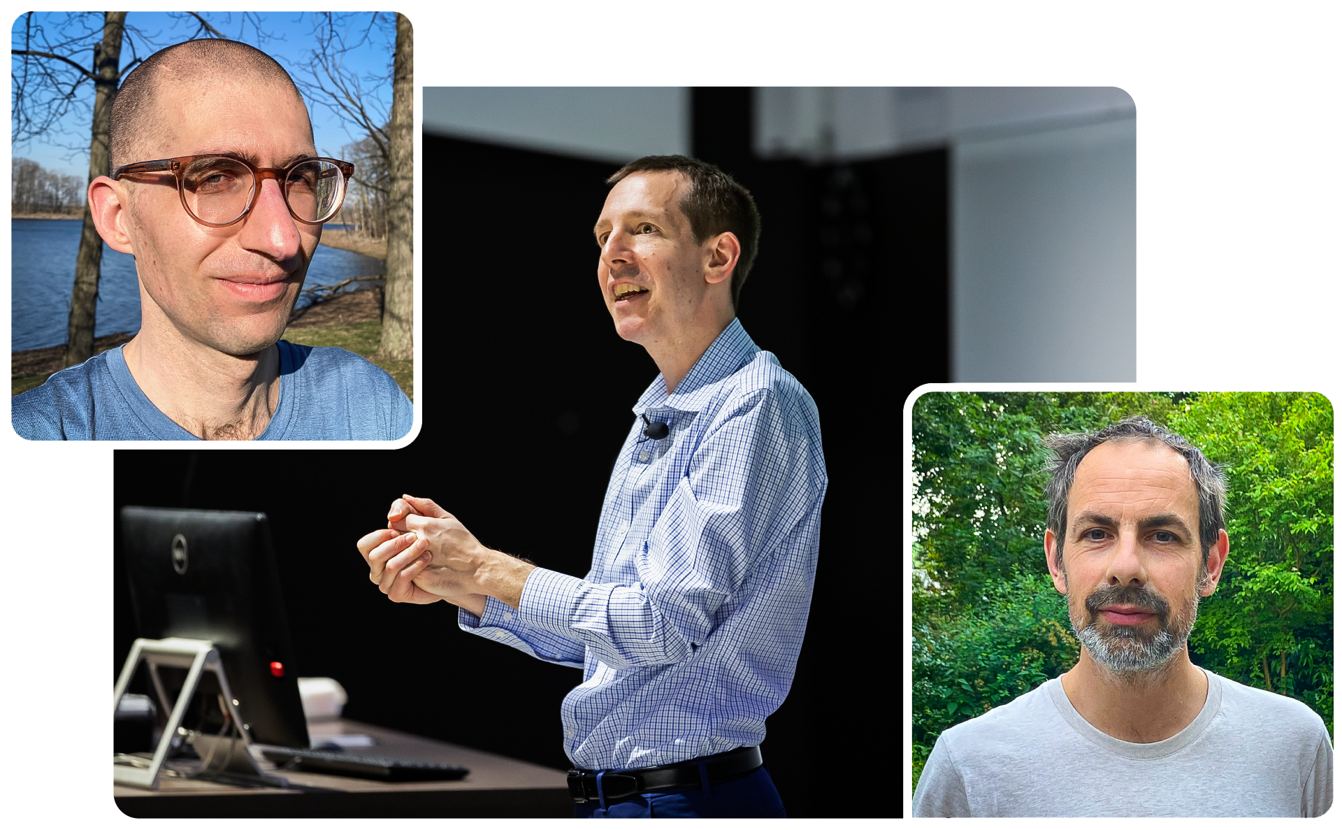 Photos of three different men.