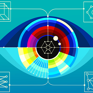 A diagram of an eye