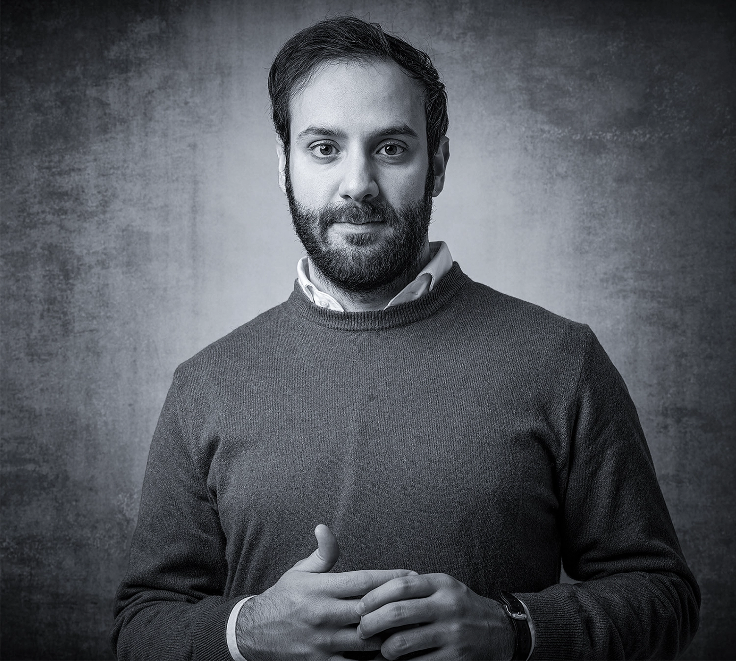 Black and white portrait of Gregorio Carullo