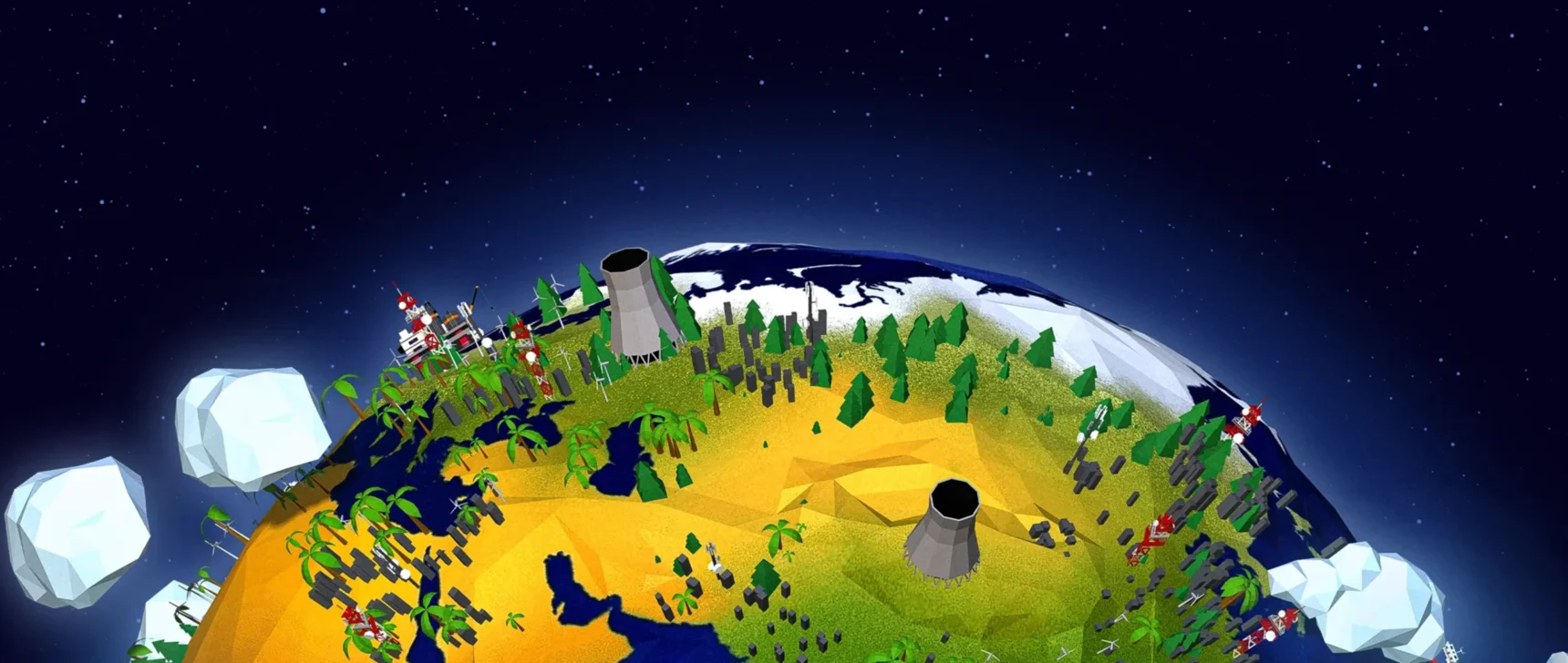 A 3D model of earth from space