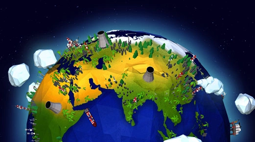 A 3D model of earth from space