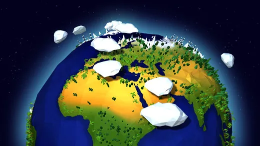 A 3D model of Earth from space
