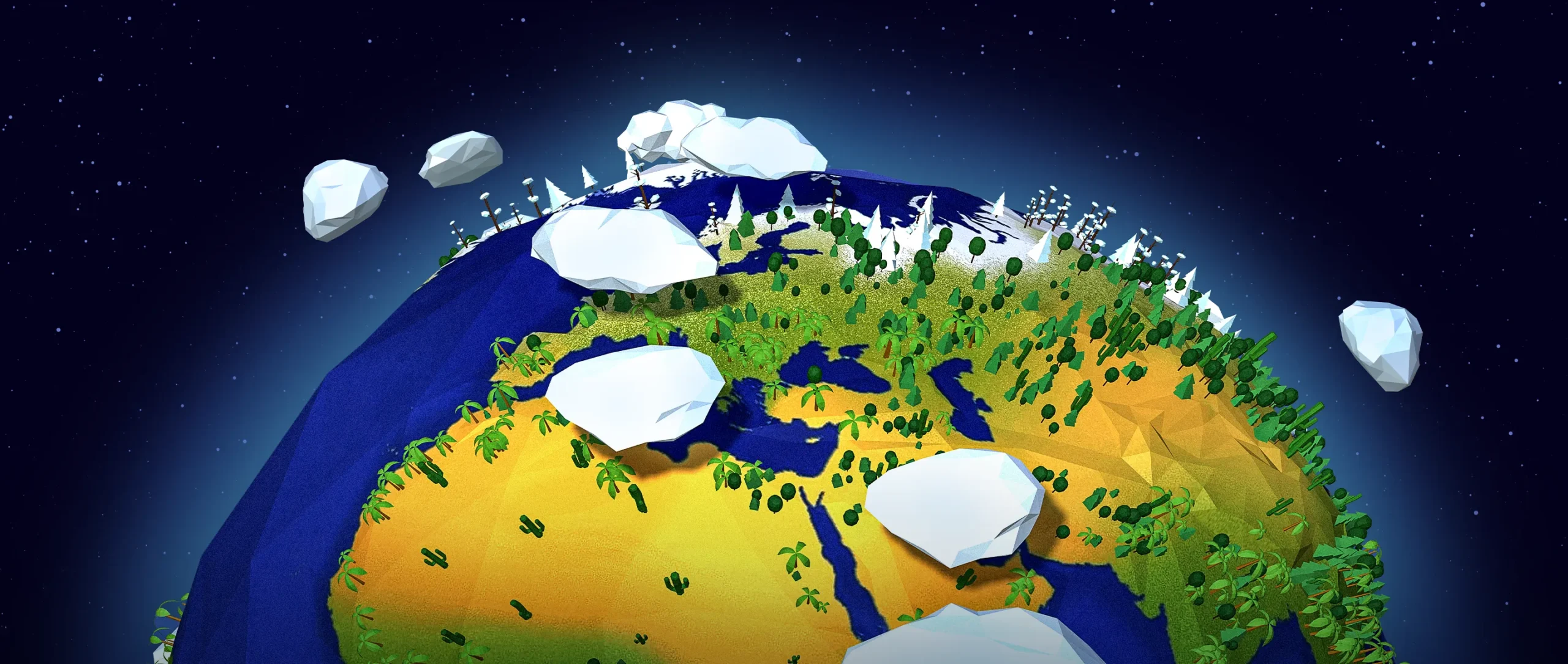 A 3D model of Earth from space