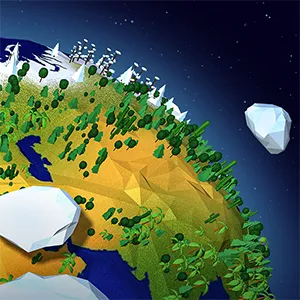 A 3D model of Earth from space