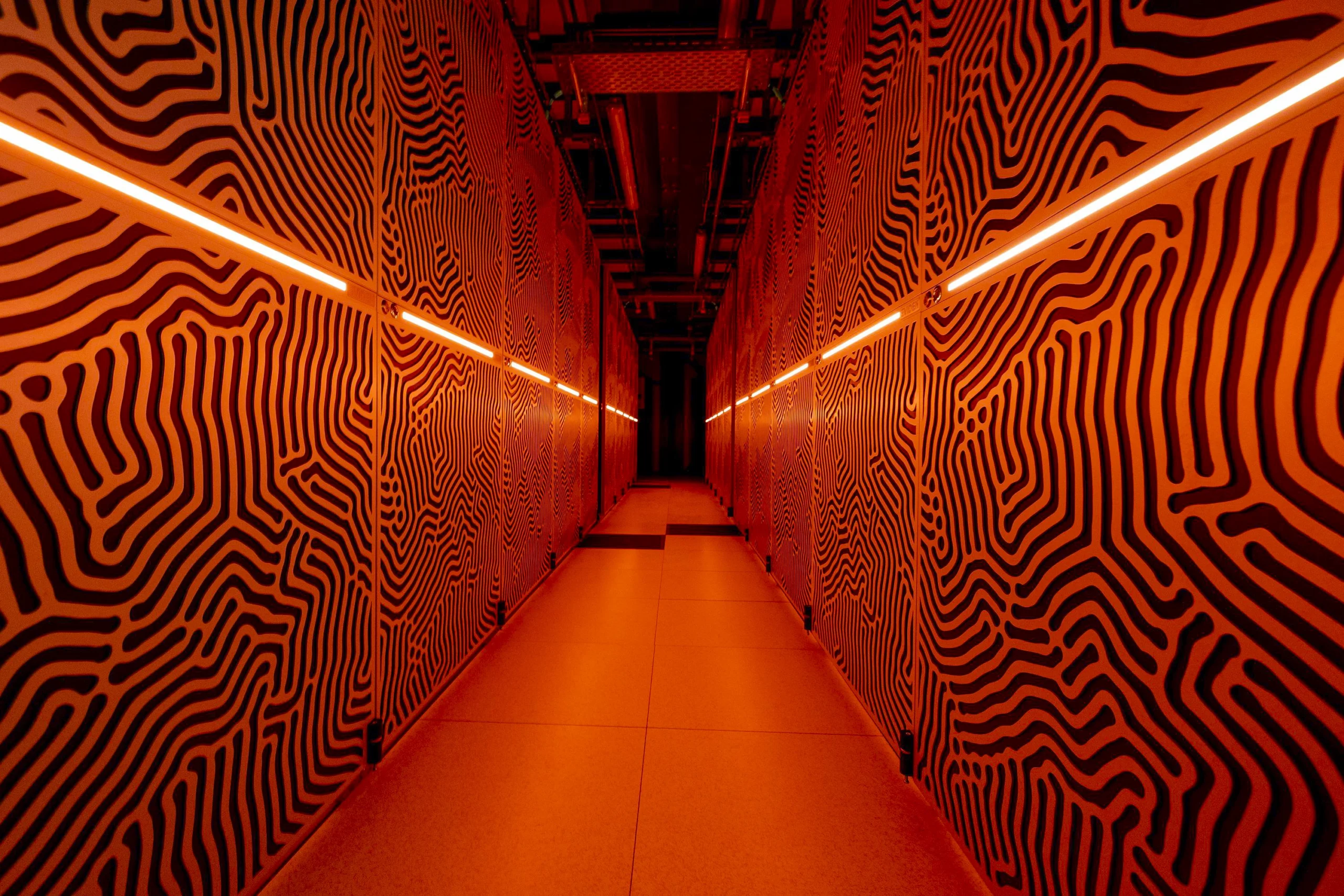 The data banks of the Jupiter supercomputer.