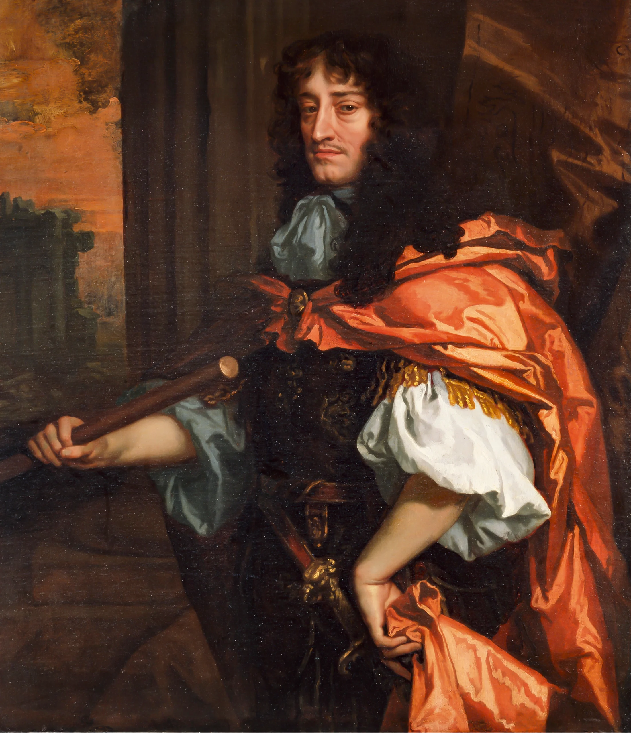 Painting of a man in a wig.