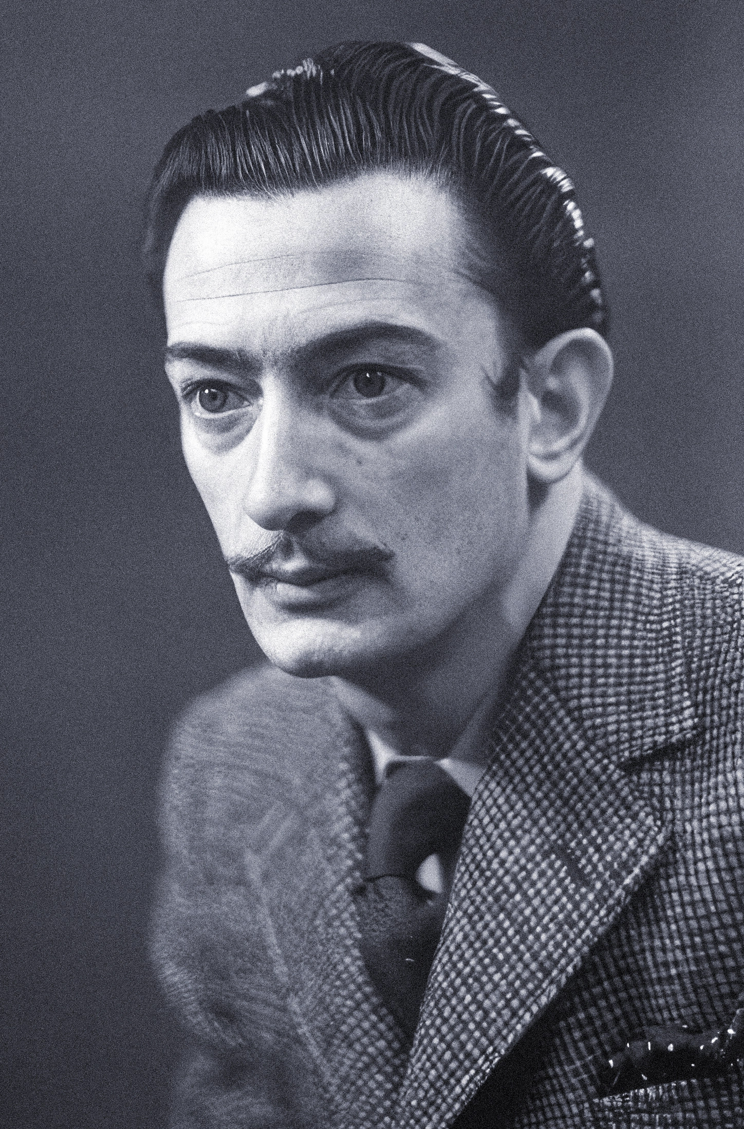 A portrait of Salvador Dalí.