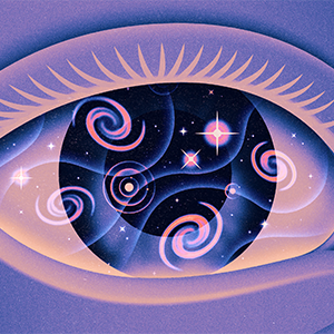 An eye containing the universe