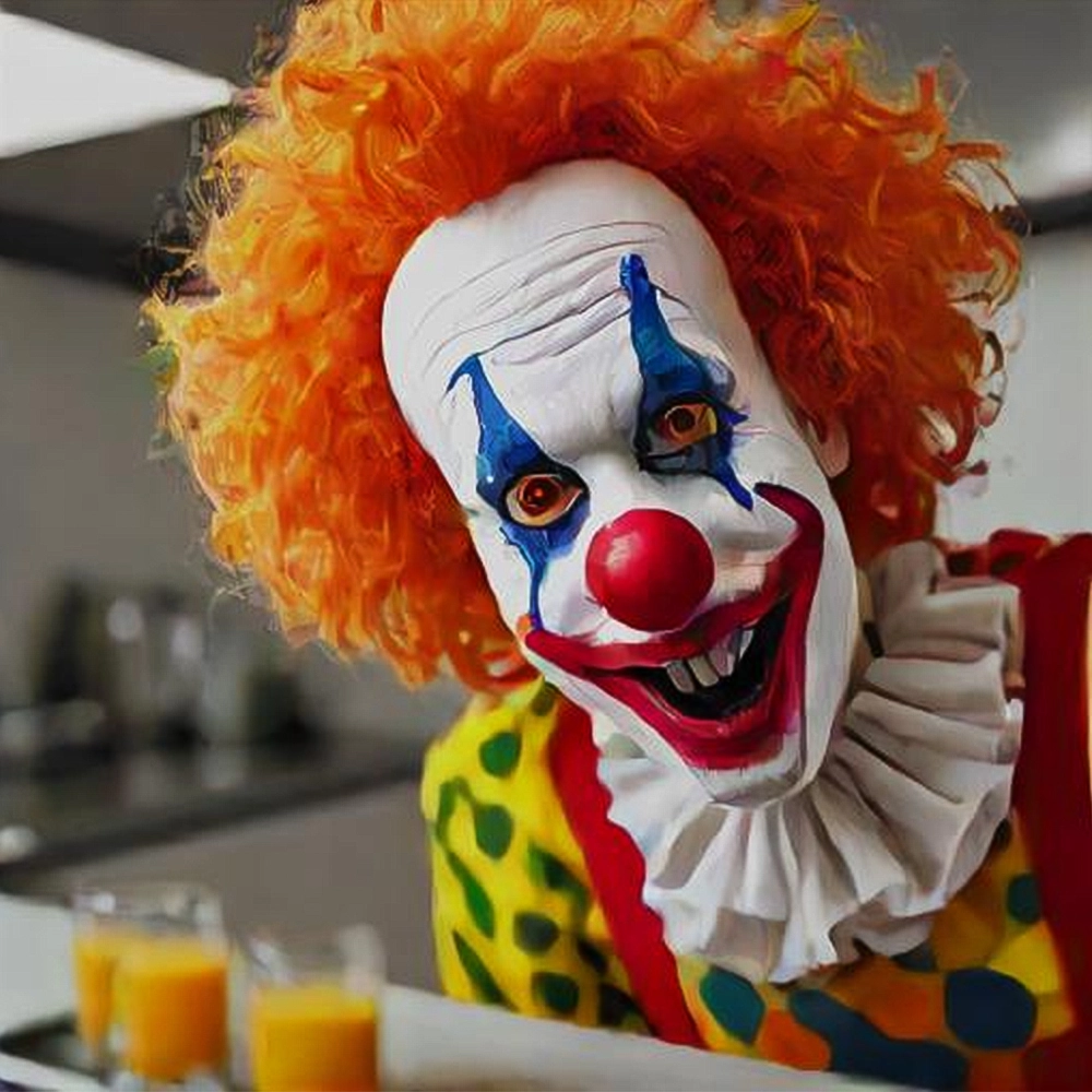 Scary clown face
