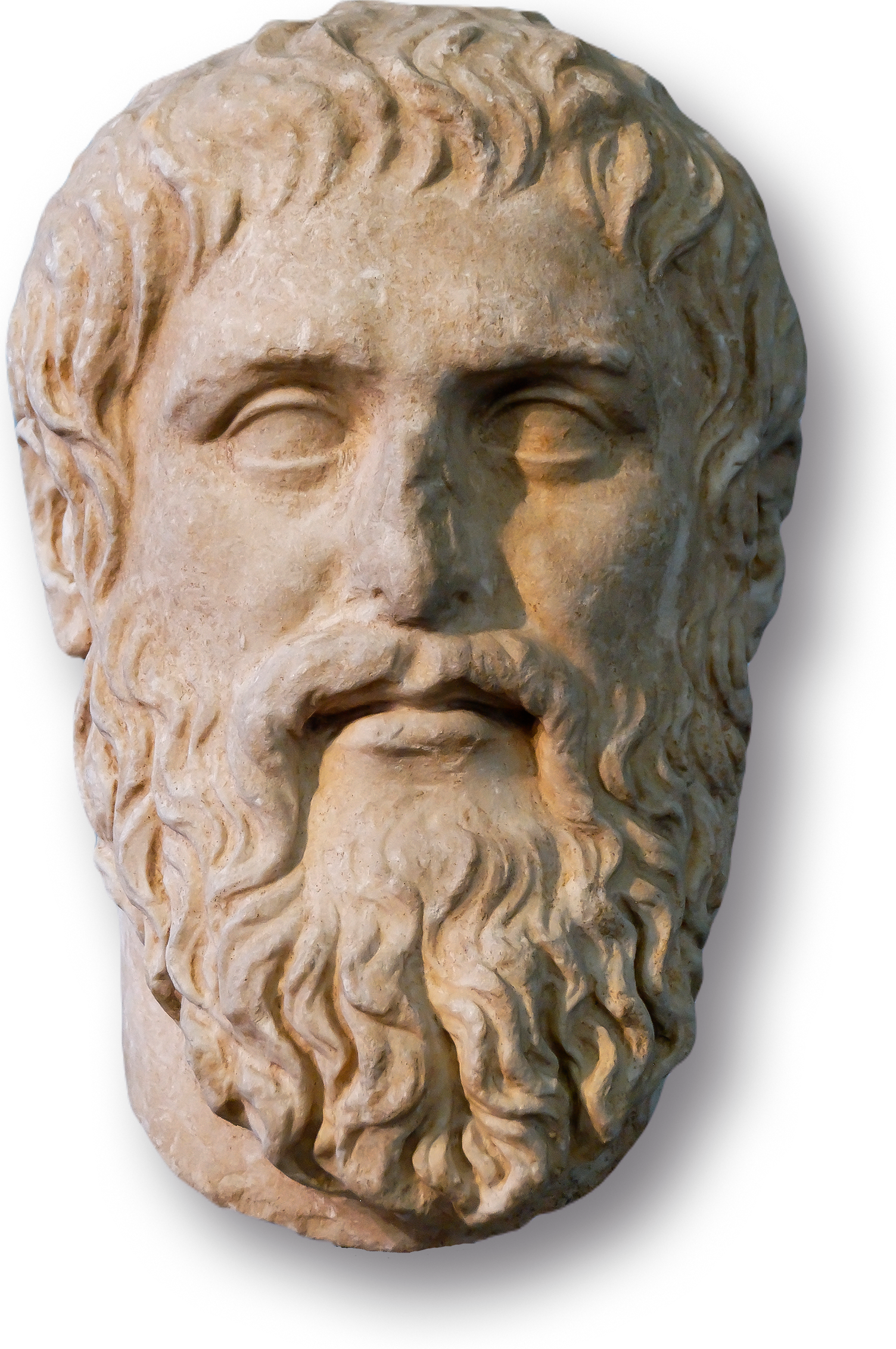 A bust of Plato.