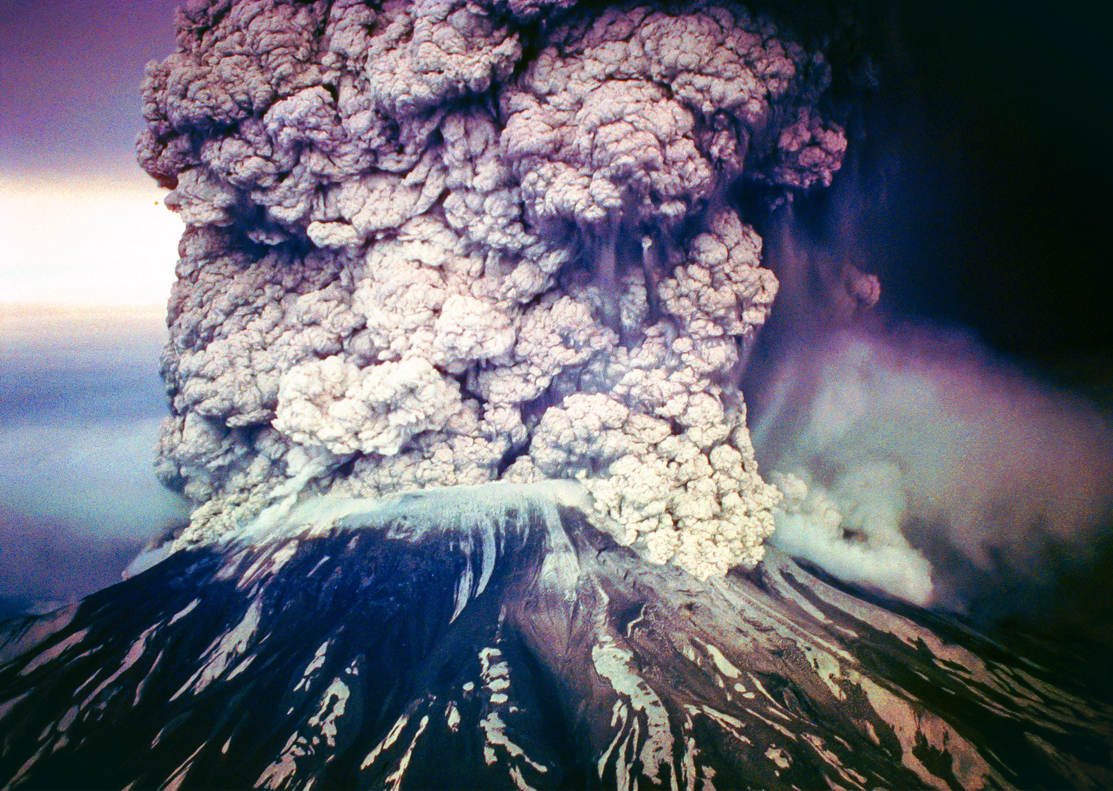 A huge volcanic eruption