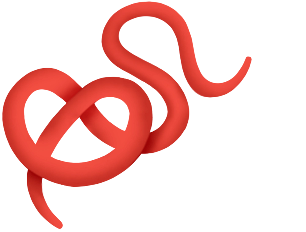 a red worm illustration