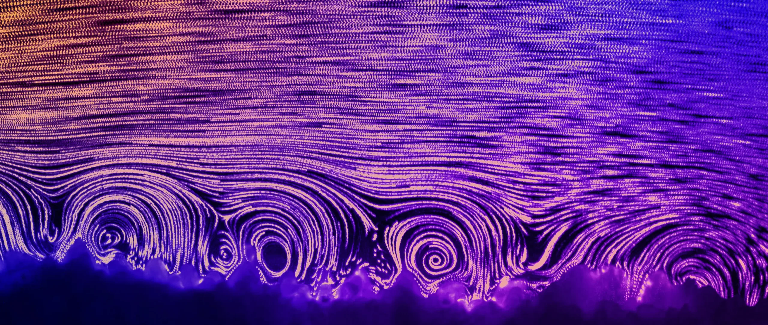 Video showing swirls of water at a coral's surface.