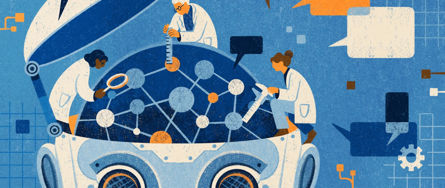 Scientists investigating a neural network mechanical brain