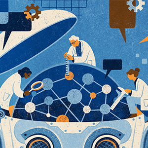 Scientists investigating a neural network mechanical brain